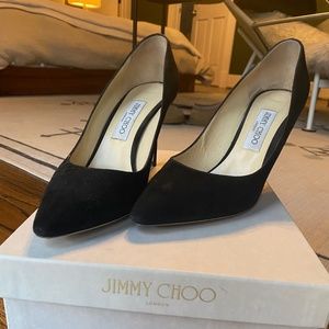 Jimmy Choo Romy 85 Black Suede Pump